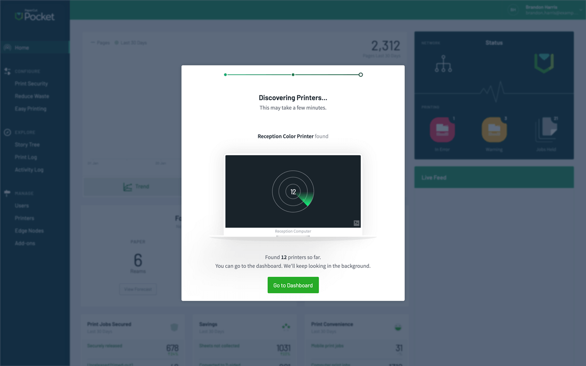Automatic print discovery