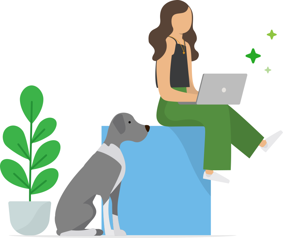 Papercutter and dog